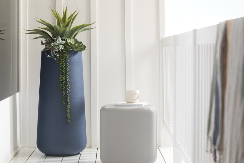 Dalya Tall Outdoor Pot Planter - Blue