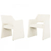 Kendrick Ivory Velvet Upholstered Accent Dining Chair (Set of 2) | Chaise d'appoint de salle a manger Kendrick rembourree en velours ivoire (ens. de 2)