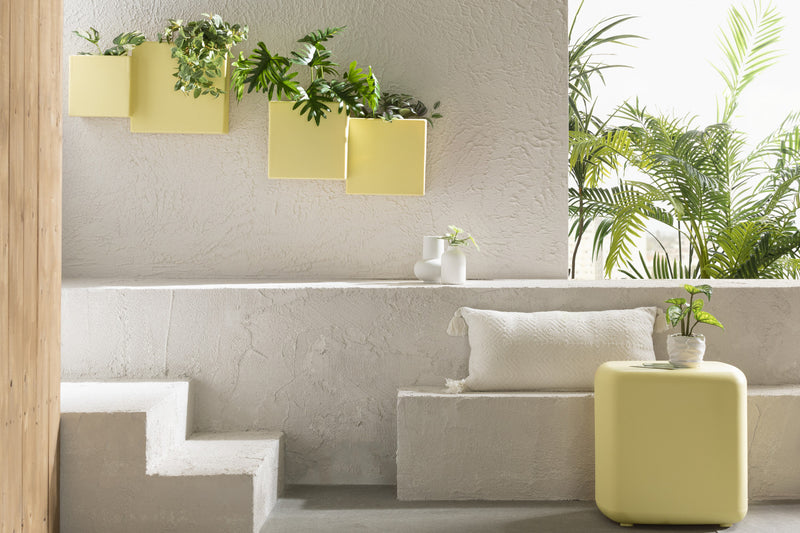 Dalya 2-Piece Outdoor Wall Planter - Light Yellow