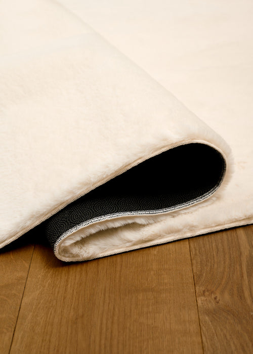 Argo Plush & Shags Cream Washable Rug 6'7\" x 9'0\" Indoor Area Rug