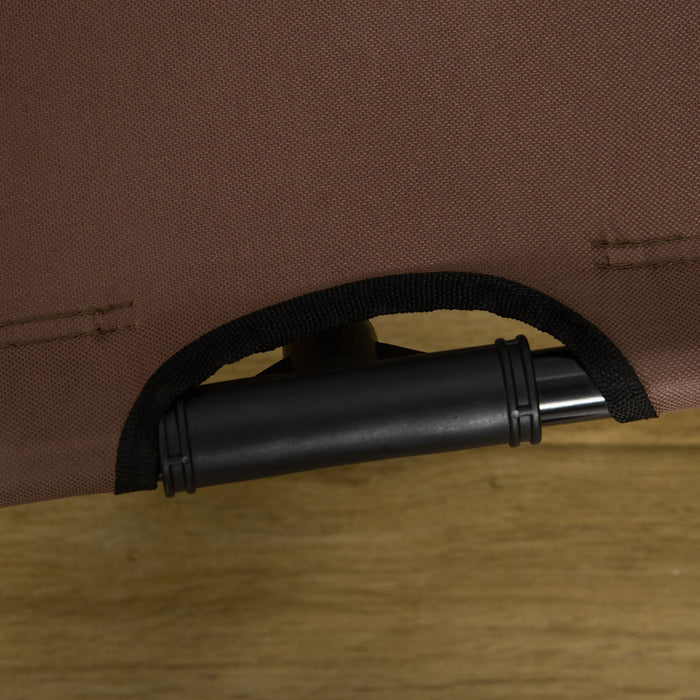 Pawhut Elevated Cooling Pet Bed Portable Raised Dog Cot With Canopy For Xl Sized Dogs, Indoor & Outdoor, 48\"x 36\"x 43\", Brown