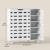 HOMCOM Shoe Cabinet, Shoe Storage Cabinet for 20 Pair of Shoes, White