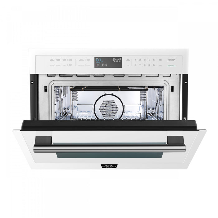 Forno Oliena Espresso White 24-Inch Built-In Microwave, 1.6 Cu.Ft. - FMWDR3093-24WHT