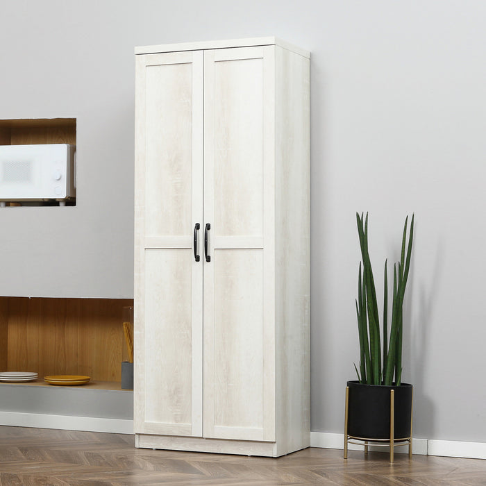 HOMCOM Kitchen Pantry Cabinet with Adjustable Shelves for Dining Room