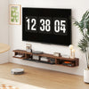 HOMCOM 71" Floating TV Stand, Wall Mounted Media Console, Walnut