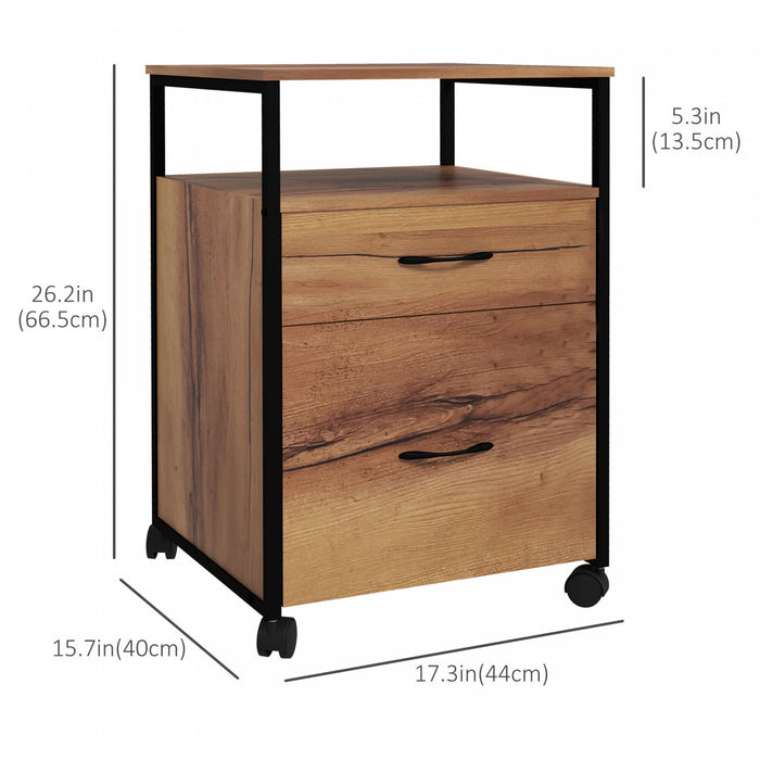 Vinsetto Mobile File Cabinet With Drawers, Hanging Bars For Letter A4