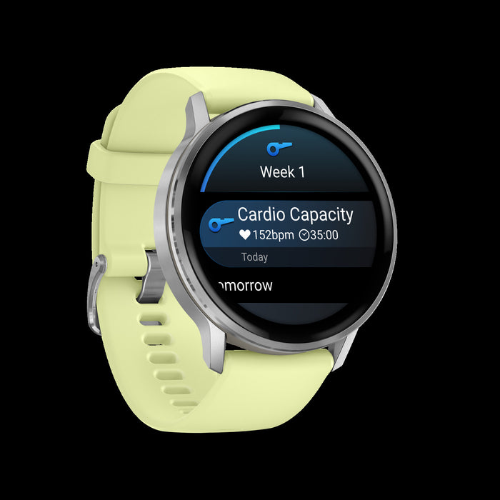 Garmin Venu 4 45mm Silver Citron Vibrant Smartwatch - Display Tracker, AMOLED Screen, Multi-Band GPS, Garmin Coach, Customization, Multi-Sport Splits