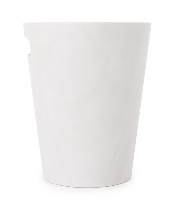 Umbra Woodrow Garbage Bin Trash Can - White
