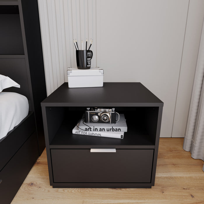 Nordika Hunter Nightstand - Black