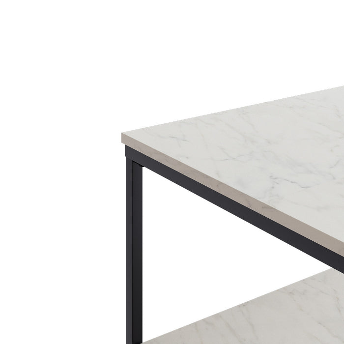 Nimbus Rectangular Coffee Table With Dual Marble Surfaces