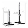 Soozier 2-Piece Adjustable Squat Rack for Home Gym Strength Training, Black
