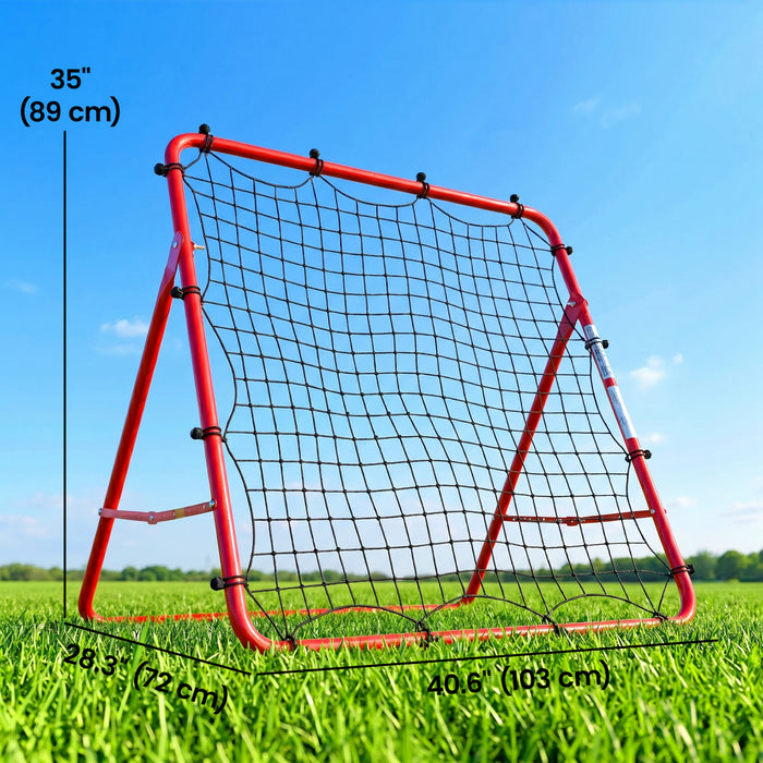 Soozier Soccer Rebounder Net, Bounce Back Net with 5 Adjustable Angles