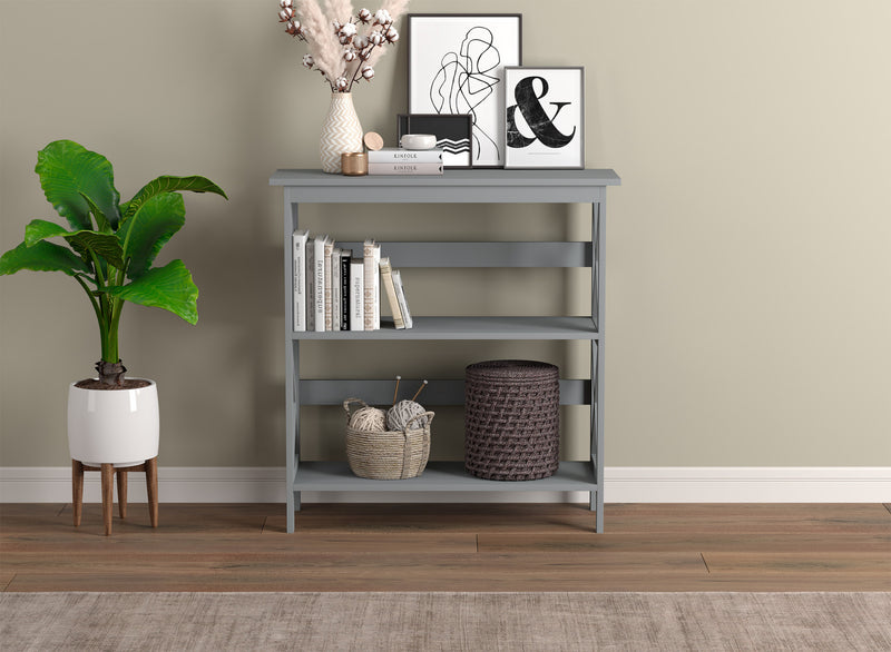 32” Console Table With 2 Storage Shelves - Light Grey