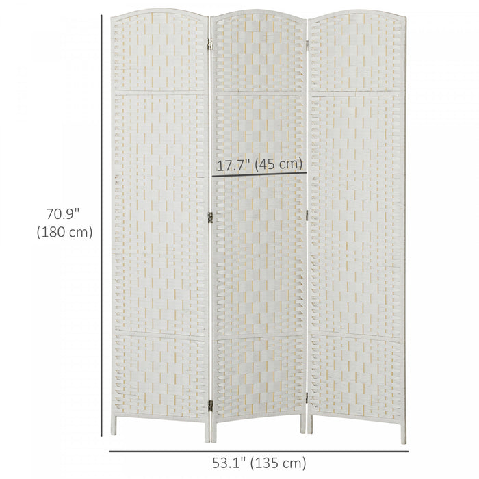 HOMCOM 3 Panel Folding Room Divider Privacy Screen Indoor Home Decoration