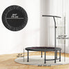 Soozier 39" Mini Exercise Trampoline Indoor Fitness Rebounder w/ Adjustable T-Bar Black