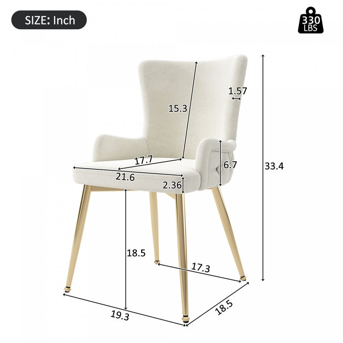 Sophia Modern 5pc Dining Set with table and Chairs,Beige Dining Room Set