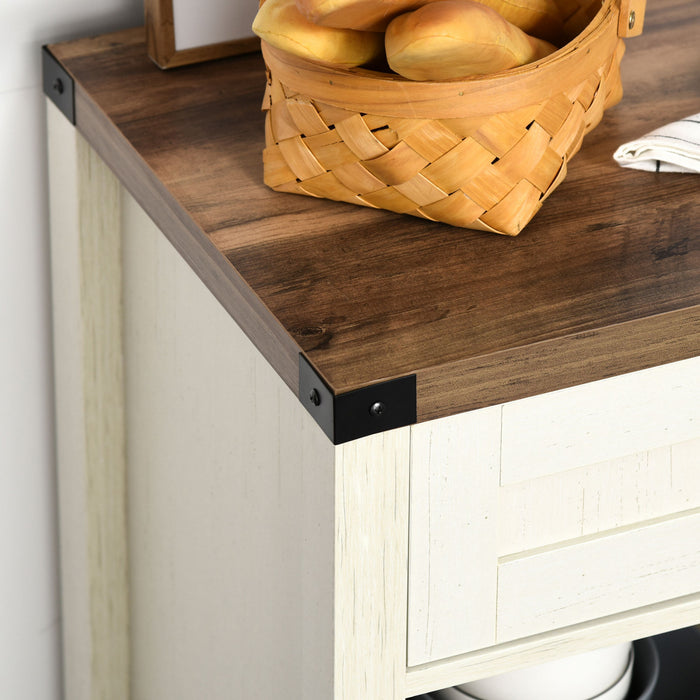 HOMCOM Sideboard Buffet Cabinet, Farmhouse Kitchen Storage Cabinet