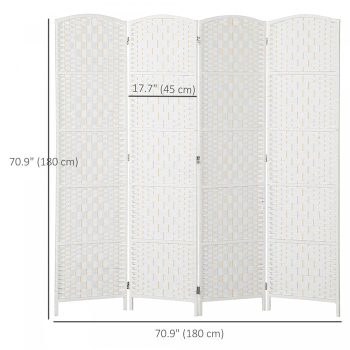 HOMCOM 4 Panel Folding Room Divider Privacy Screen Indoor Home Decoration