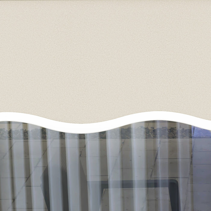 Outsunny 11' X 8' Retractable Awning Fabric Replacement Outdoor Sunshade Canopy Awning Cover, Uv Protection, Cream White