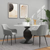 HOMCOM Dining Chairs Set of 2, Upholstered Kitchen Chairs with Backrest