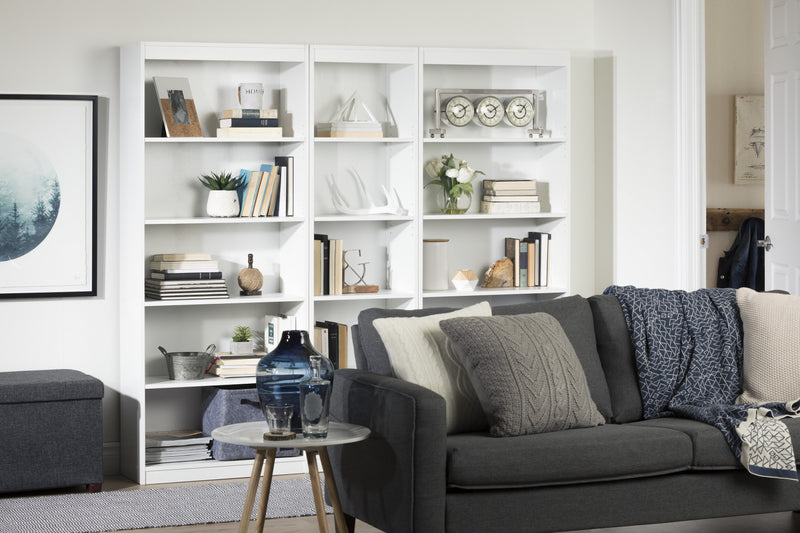 Axess 5-shelf Narrow Bookcase - Pure White 