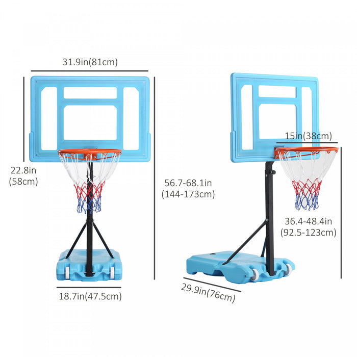 Soozier Basketball Hoop Stand, Blue