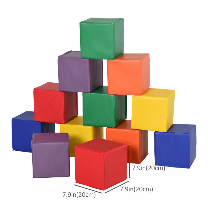 Soozier 12 Piece Foam Blocks, Soft Play Equipment For Kids, Climbing Toys For Toddlers, Safe Non-toxic Play Structures For Preschooler Baby Learning Development