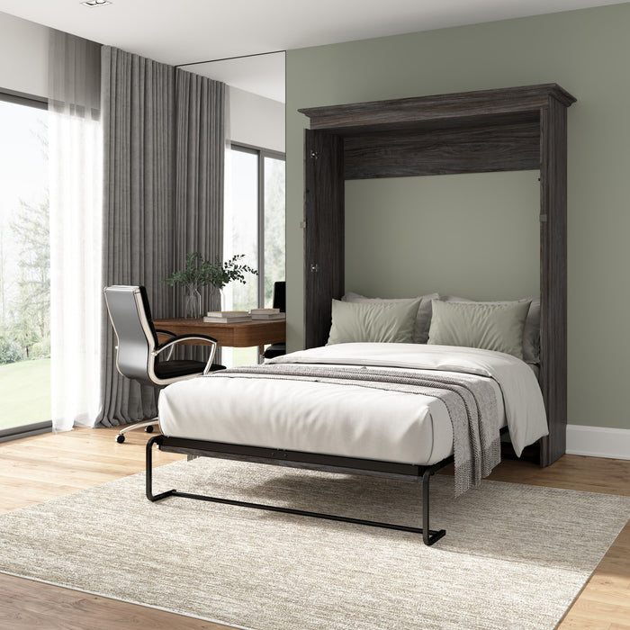 Bestar Versatile 66 W Full Murphy Bed - Walnut Grey
