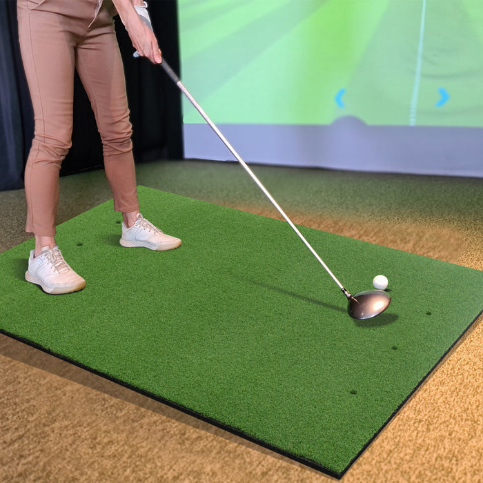 Costway 5 X 4 Ft Golf Hitting Mat Artificial Indoor Outdoor Turf Golf Training Mat 25 Mm