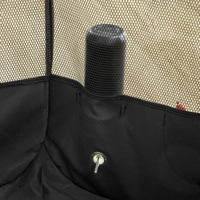 Pawhut Foldable Pet Playpen For Indoor/outdoor Use, Portable Exercise Pen Kennel With Storage Pocket, Carrying Bag, For Small Dogs, Cats, Rabbits, Guinea Pigs, Φ43.3\" X 27.6\"