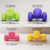 Soozier 44lbs Hex Dumbbell Set, Hand Weights for Home Gym, Multi-Colour