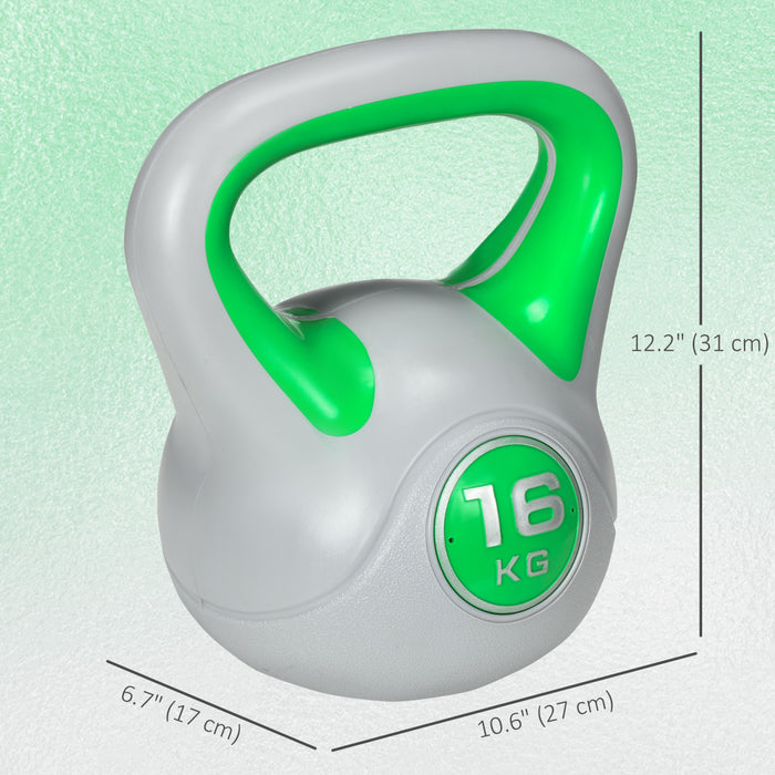 Soozier 35 lb Soft Kettlebell, Sand Filled Weight with Grip Handle, Green