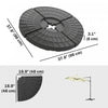 Outsunny Set of 4 Umbrella Base Weights Outdoor Parasol Holder