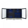 Forno Gemello 48" Side-by-Side Wine and Beverage Cooler in Stainless Steel, 9.6 cu. ft.- FWCDR6699-48S | Refroidisseur a vin et a boissons Gemello de 48" cote a cote en acier inoxydable, 9,6 pi³ - FWCDR6699-48S