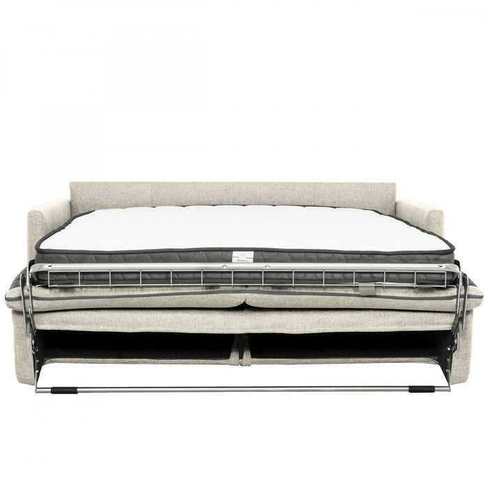 Brix 70 in. Textured Weave Euro Sofa Bed with Memory Foam Mattress - Beige