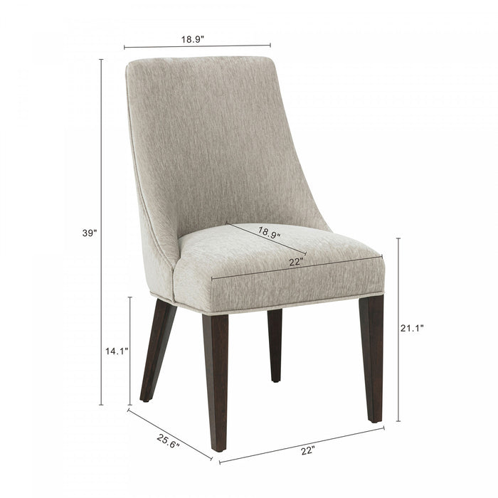 Beever Modern 6-Piece Dining Chair Set in Taupe