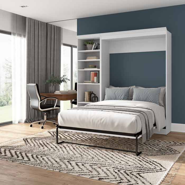 Bestar Versatile Full Murphy Bed Closet Organizer (109 W) - White