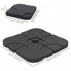 Outsunny 4pc Portable Umbrella Base Weights Garden Parasol Base, Black