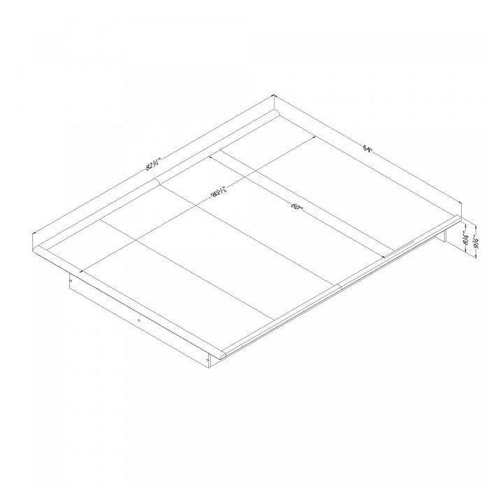 Step One Platform Bed With Moulding - Pure Black 