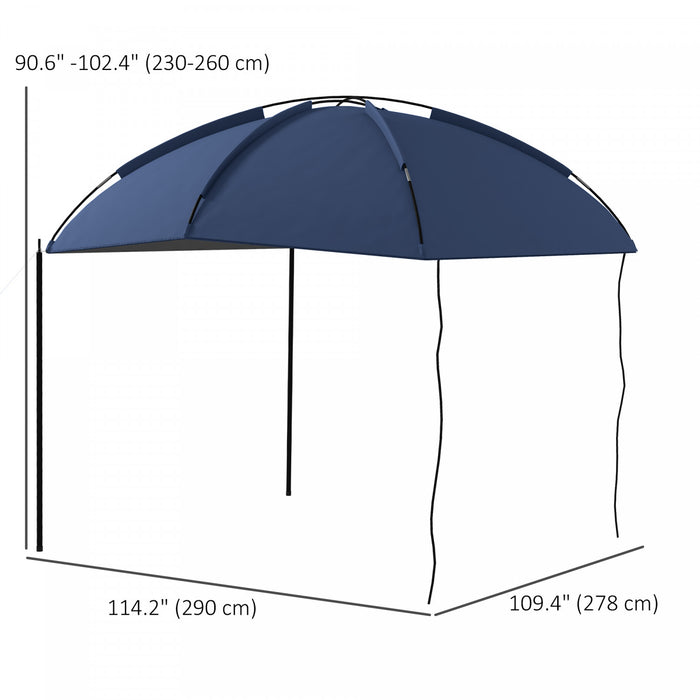 Outsunny Portable Rooftop Car Awning With Support Poles And Carry Bag