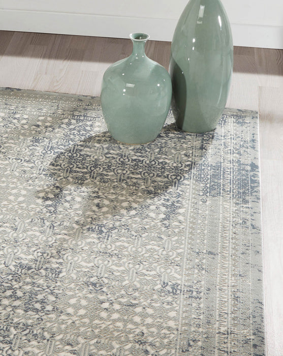 Mabel Traditional 8'11\" x 12'6\" Area Rug in Green Indoor Area Rug