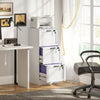 HOMCOM Office File Cabinet with 3 Drawers, Vertical Filing Cabinet, White
