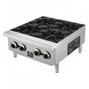 FORNO Commerciale 24 Inch Gas Hotplate with 4 Burners, 104,000 BTU, Stainless Steel - FCMHP0079-24 | Plaque de cuisson a gaz Commerciale de 24 po avec 4 bruleurs, 104 000 BTU, acier inoxydable – FCMHP0079-24