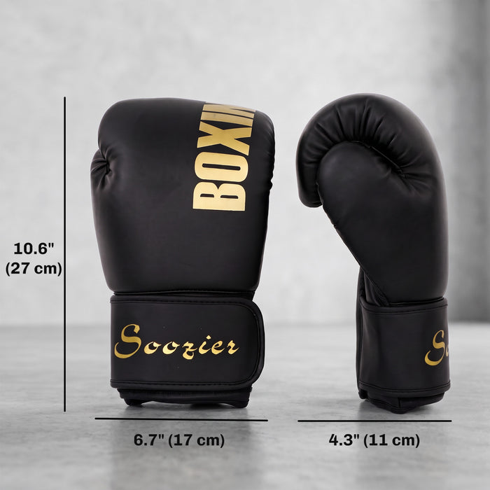Soozier Breathable Training Boxing Gloves for Muay Thai, MMA, 12oz