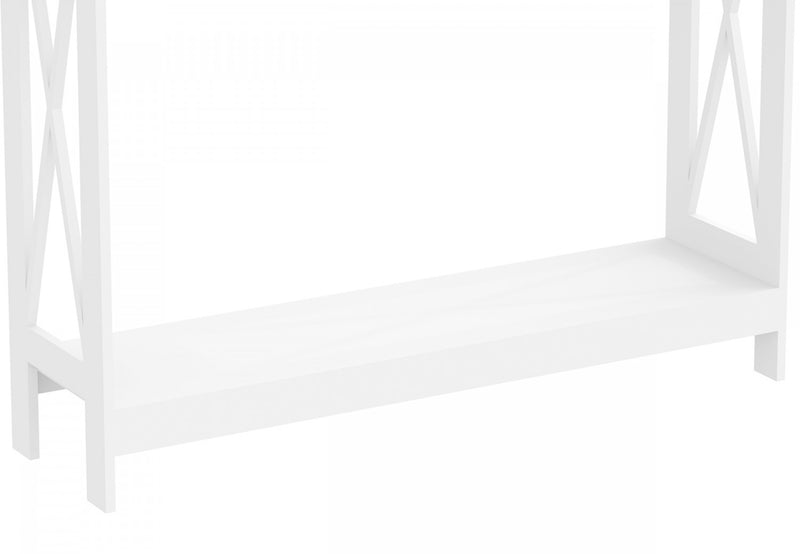 40” Console Table With 1 Shelf - White