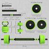 Soozier 44lbs 4-in-1 Weight Dumbbell Set, Barbell Kettlebell Push Up Stand