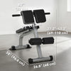 Soozier Roman Chair, Foldable Hyperextension Bench, Silver Tone