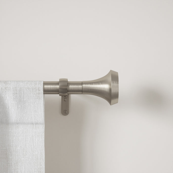 Umbra Ella Nickel Steel Expandable 1\" Curtain Rod - 36\"-72\" 