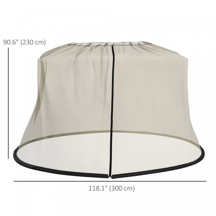 Outsunny 7.5ft Umbrella Screen Mosquito Net, Umbrella Cover Netting