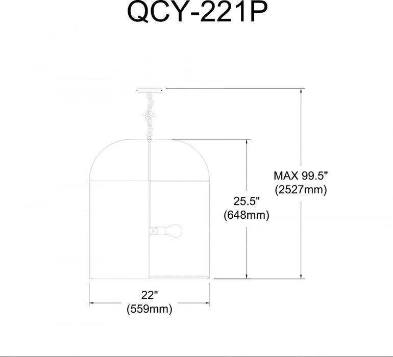 Dainolite Quincy 3 Light Pendant Gold White Shade Lamp